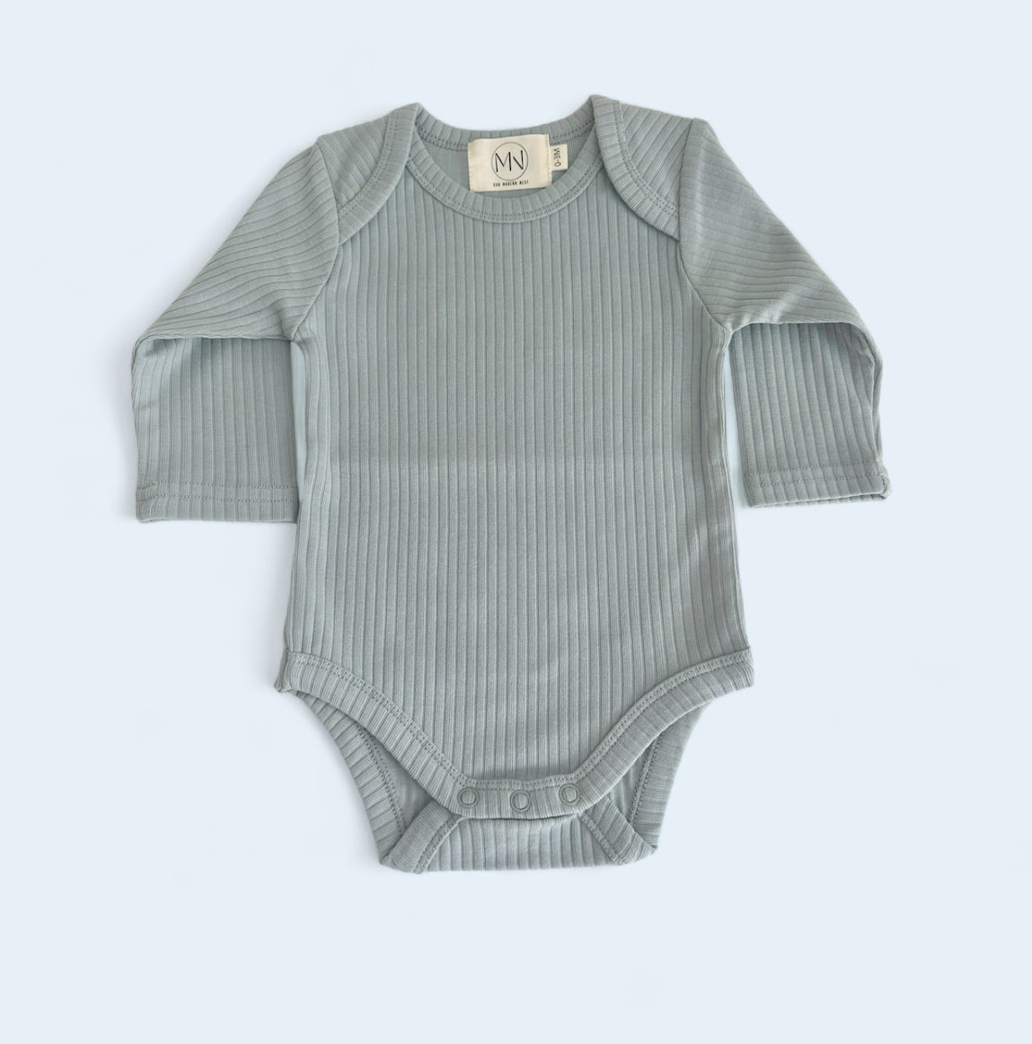 Organic Cotton Ribbed Long Sleeve Bodysuit