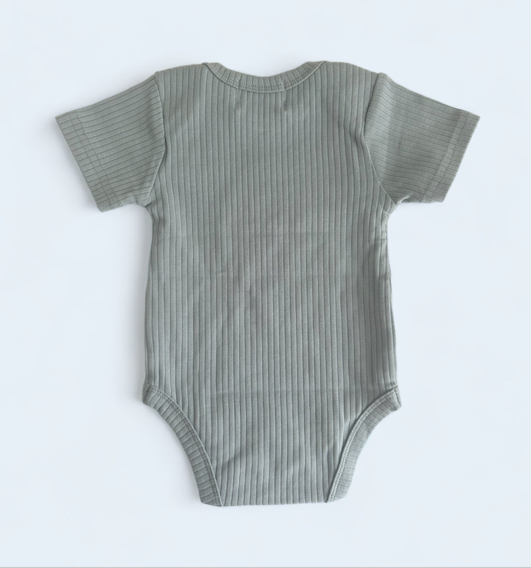 Organic Cotton Ribbed Short Sleeve Bodysuit