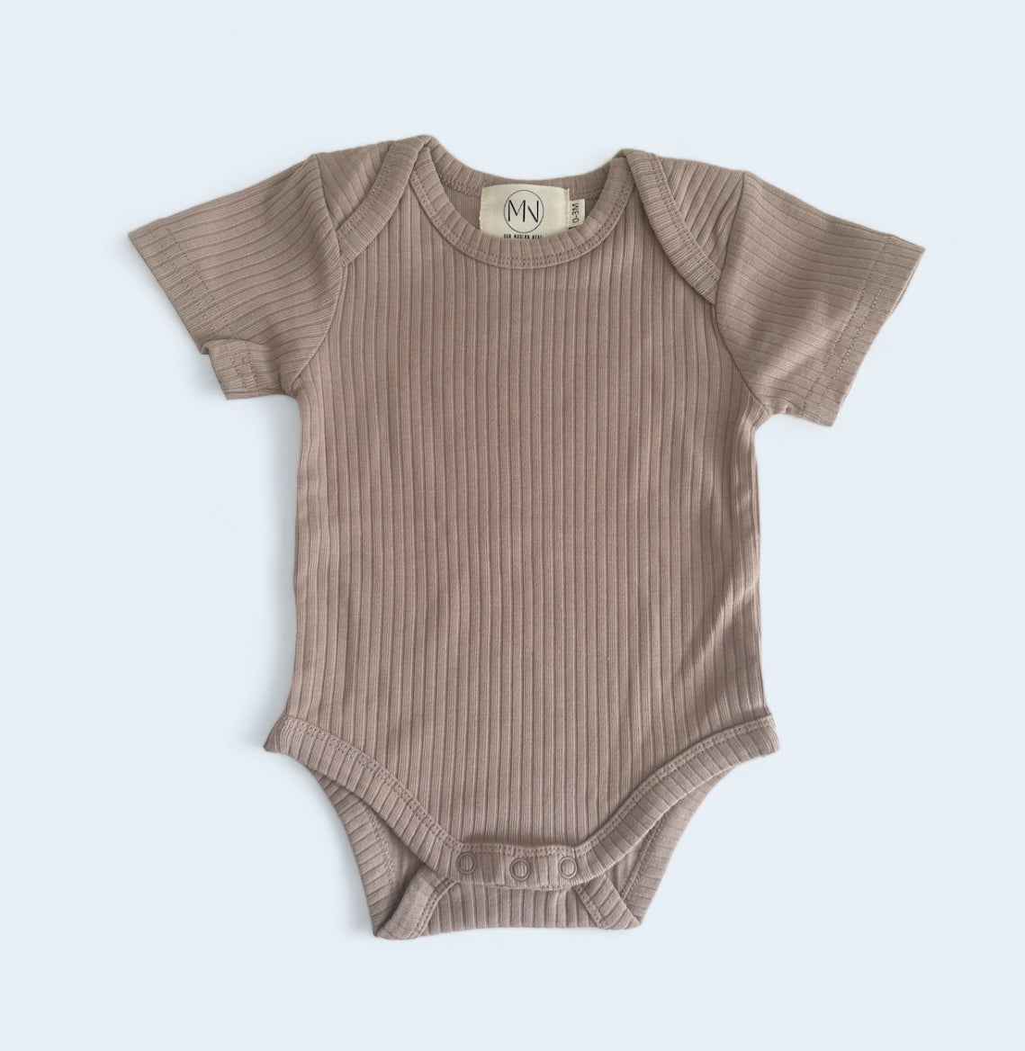 Organic Cotton Ribbed Short Sleeve Bodysuit