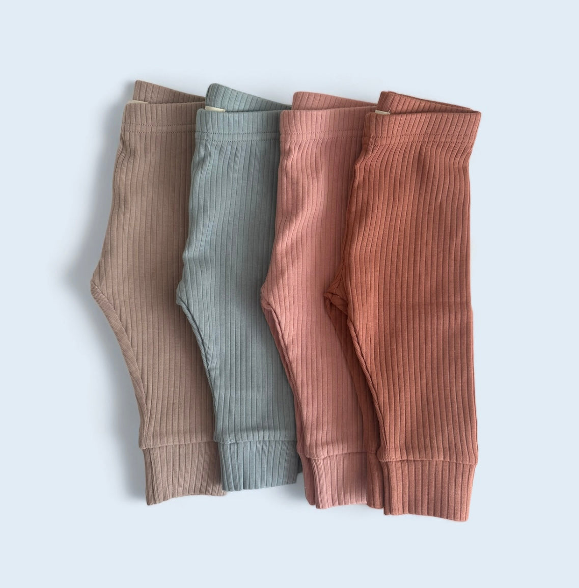 Organic Cotton Ribbed Pants 2-Pack