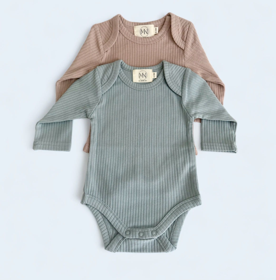 Organic Cotton Ribbed Long Sleeve Bodysuit