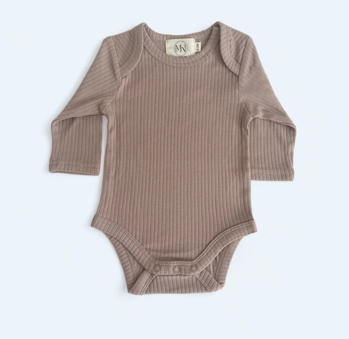 Organic Cotton Ribbed Long Sleeve Bodysuit