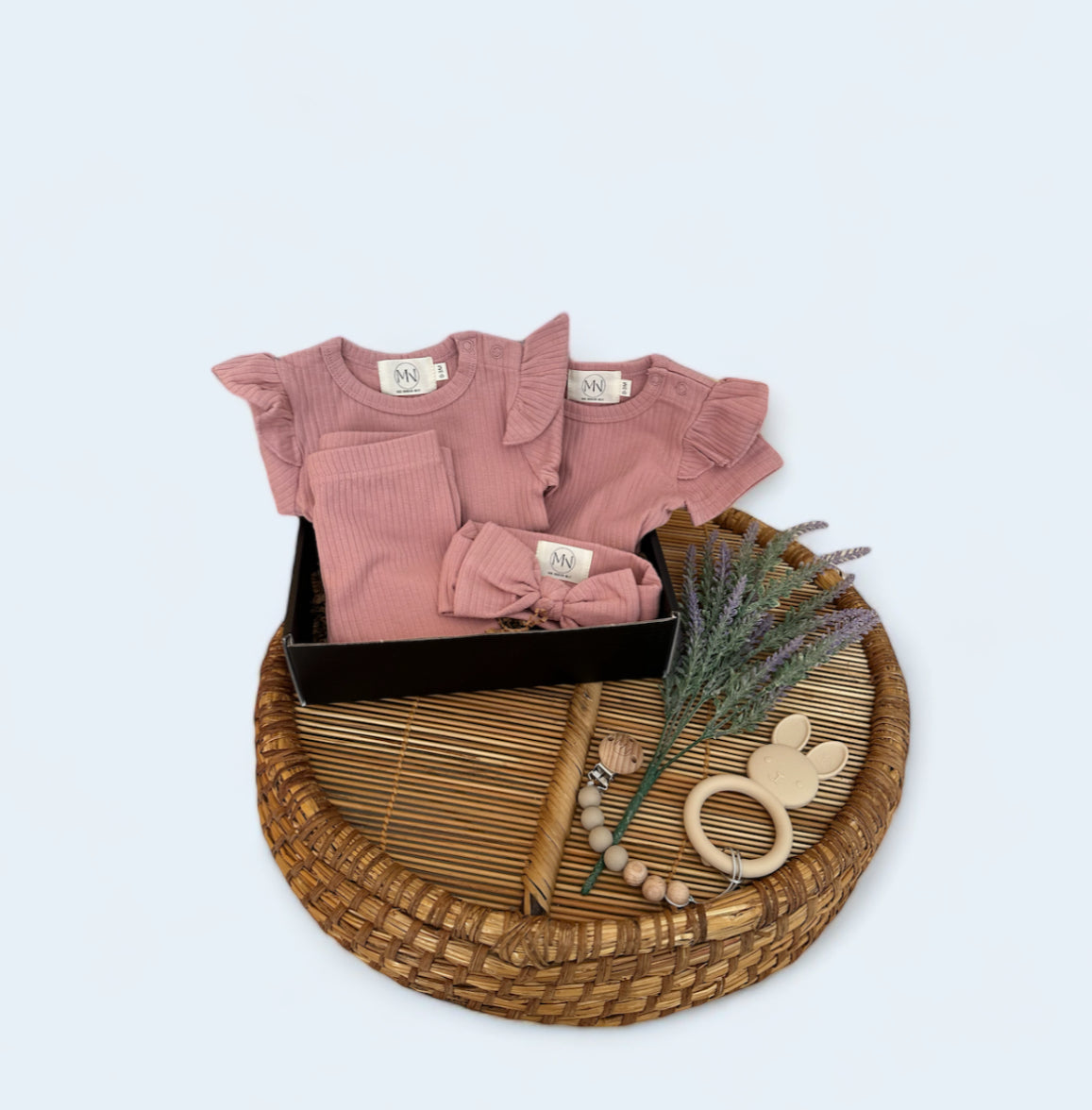 Organic Cotton Ribbed Ruffle Gift Set